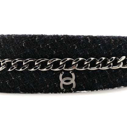 Chanel Tweed Chain Headband Black 6 of 6
