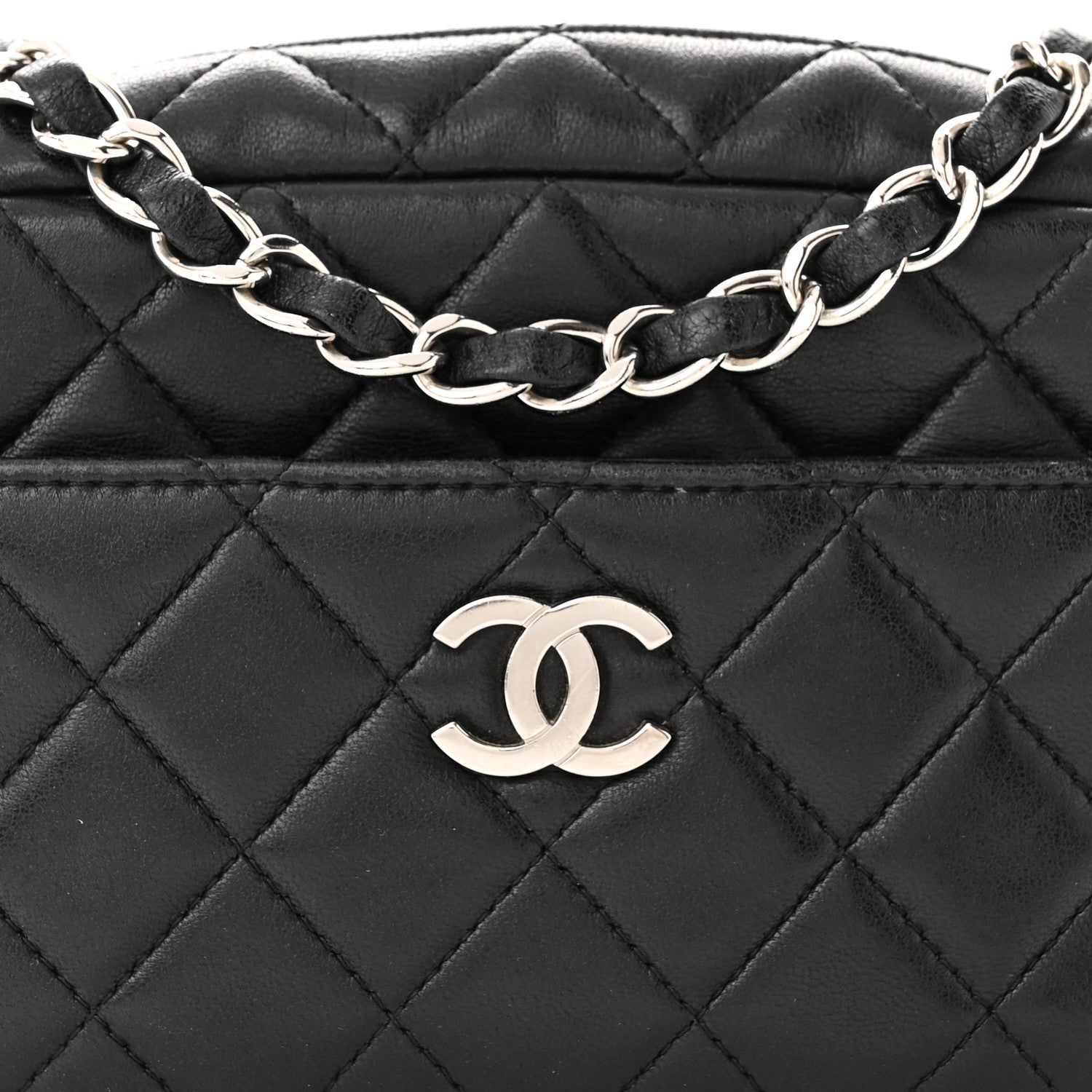 Chanel Lambskin Quilted Small Timeless Camera Case Black 8 of 14