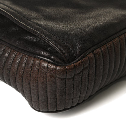 Burberry Grained Calfskin Crossbody Bag Black Brown 10 of 10