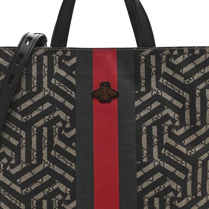 Gucci GG Supreme Monogram Caleido Web Vertical Tote Black 9 of 12