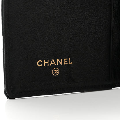Chanel Satin Stitched Flap Card Holder Black 6 of 8
