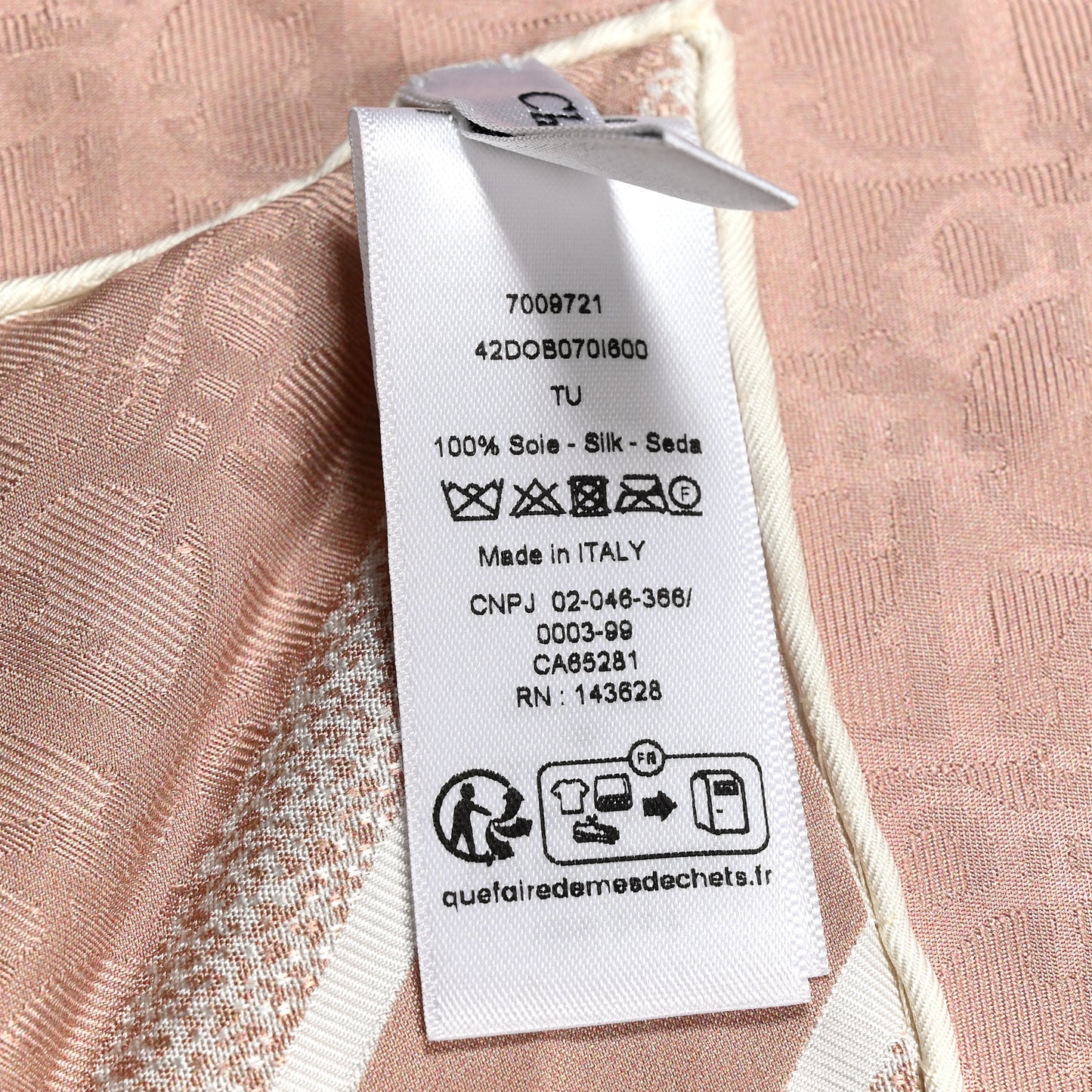 Silk Oblique Scarf Rose