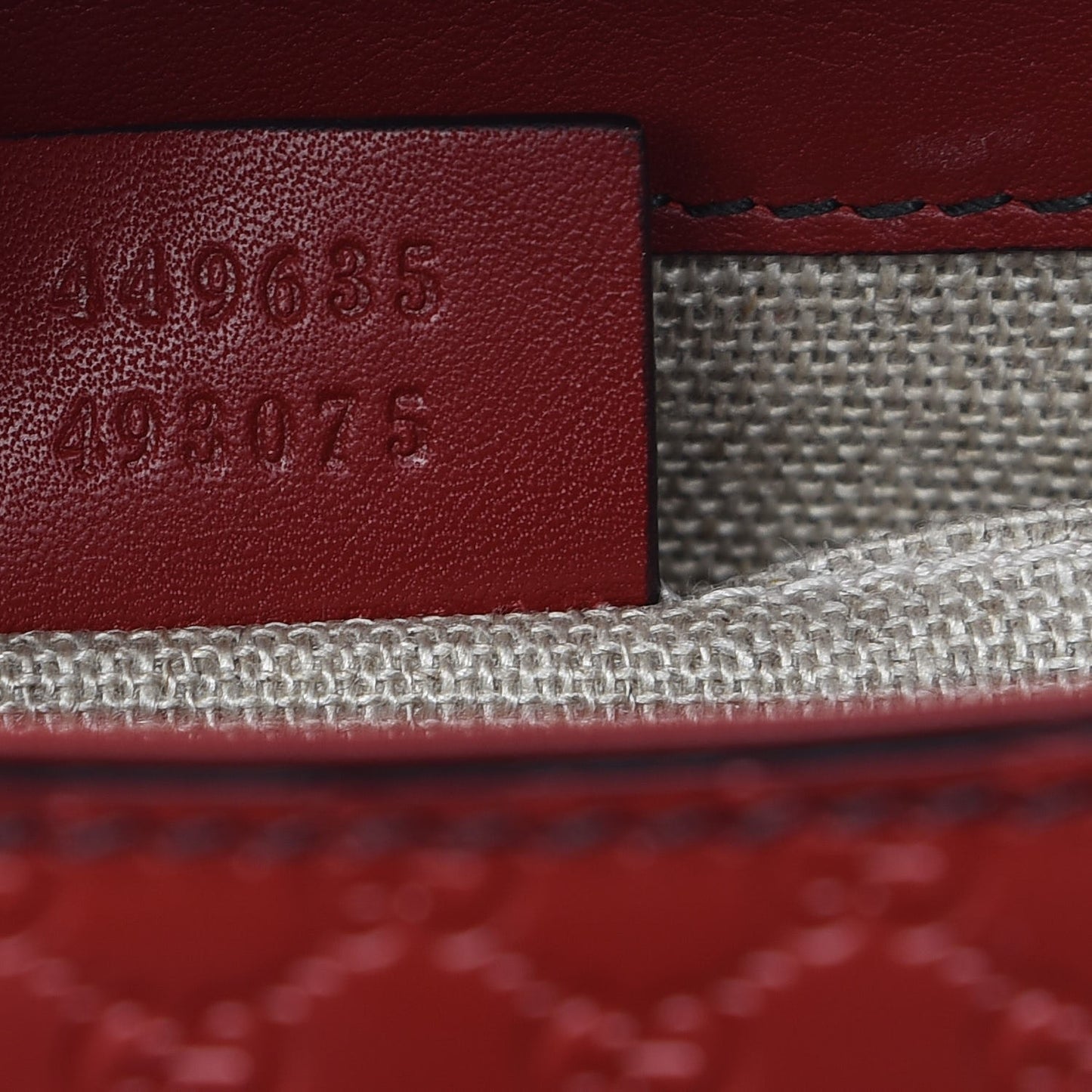 Microguccissima Medium Emily Chain Shoulder Bag Red