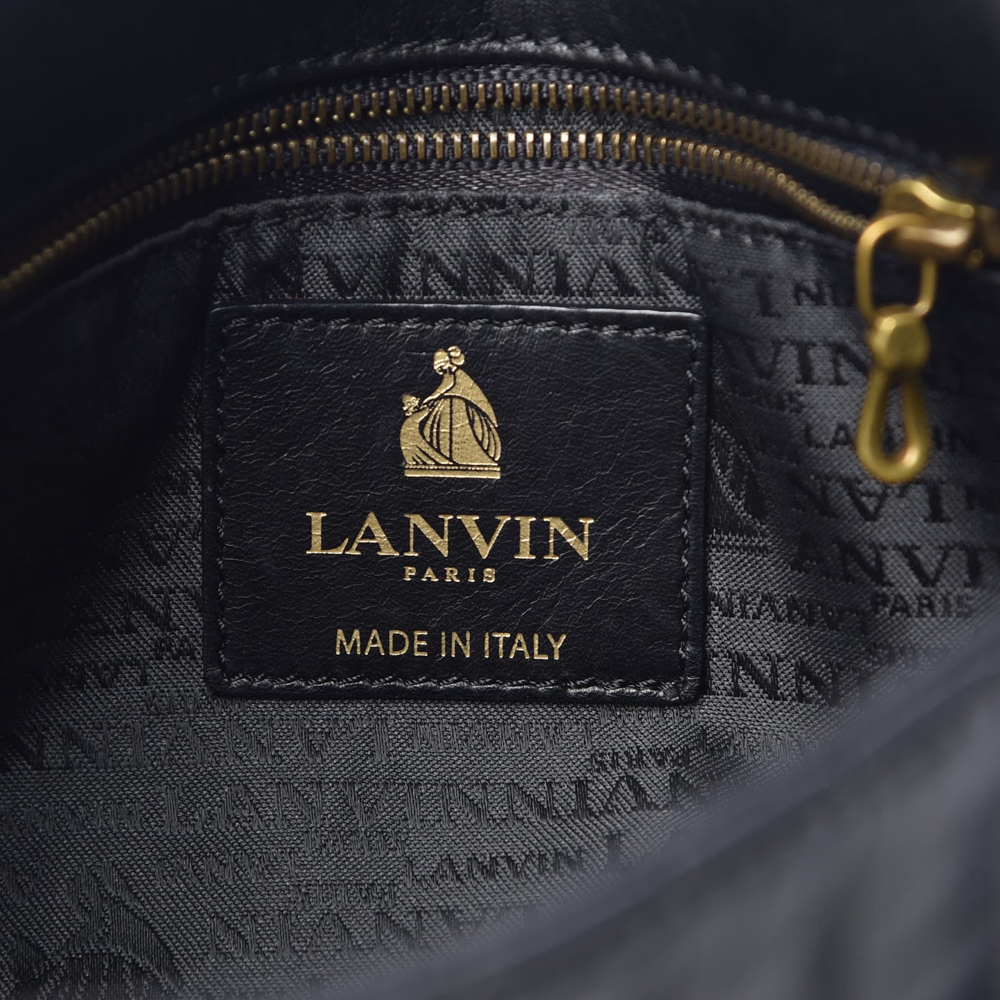 Lambskin Quilted Medium Happy Shoulder Bag Black