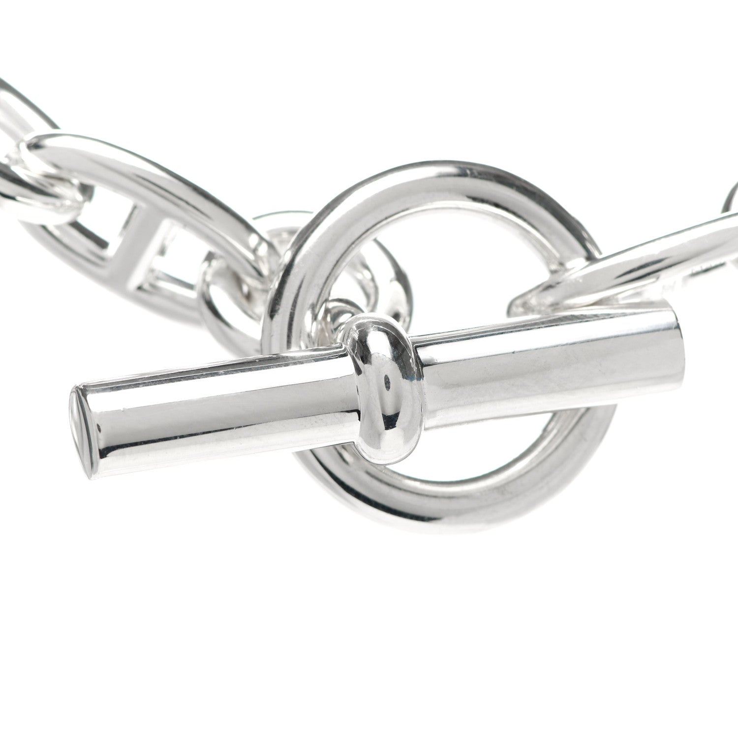 Hermes Sterling Silver GM Chaine D'Ancre Necklace 4 of 6
