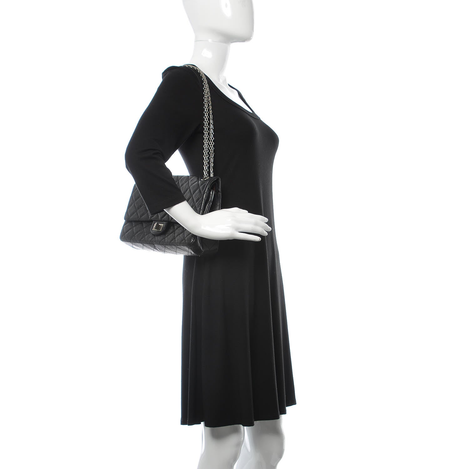 Chanel Aged Calfskin Quilted 2.55 Reissue 226 Flap Black 2 of 12