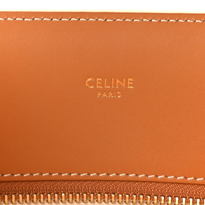 Celine Canvas Calfskin Logo Print Small Vertical Cabas Natural Tan 7 of 10