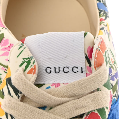 Gucci X KEN SCOTT Calfskin Floral Infinity Womens Rhyton Sneakers Mystic White 37.5 Ivory Pink Mystic White 10 of 13
