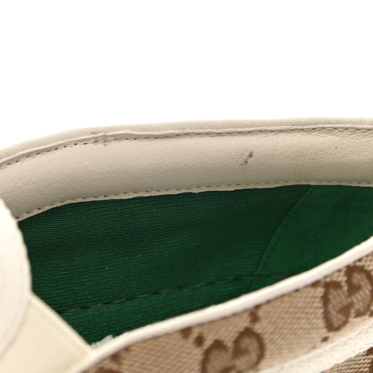 Gucci GG Monogram Womens 1977 Tennis Slip On 30mm Sneakers 39 Beige Ebony Mystic White 10 of 11