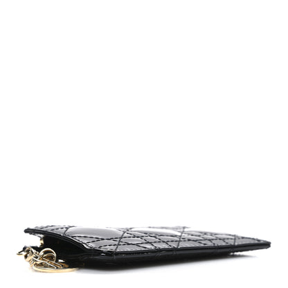 Christian Dior Patent Cannage Lady Dior Key Pouch Black 4 of 6
