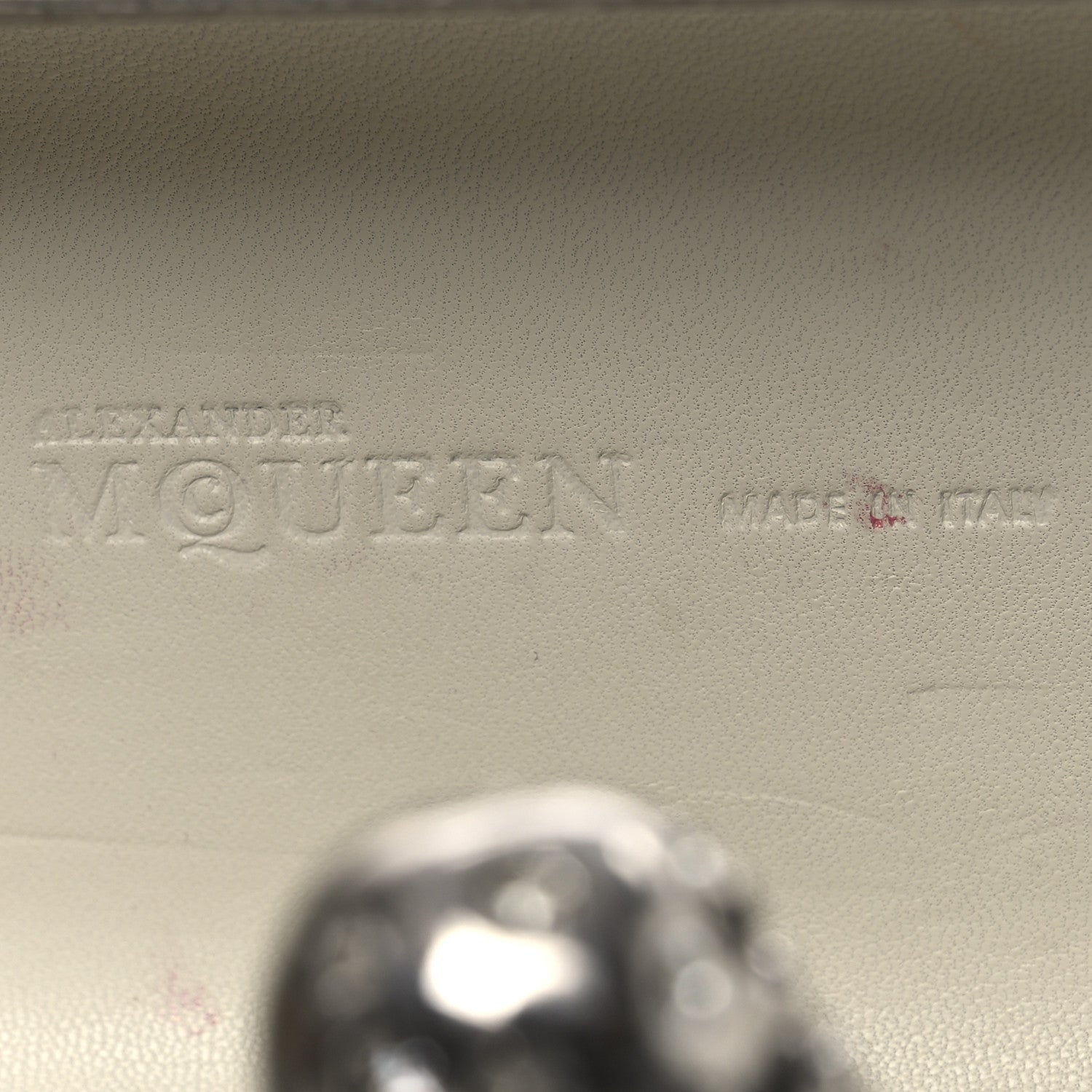 Alexander McQueen Nappa Studded Twin Skull Box Clutch Ivory 6 of 14