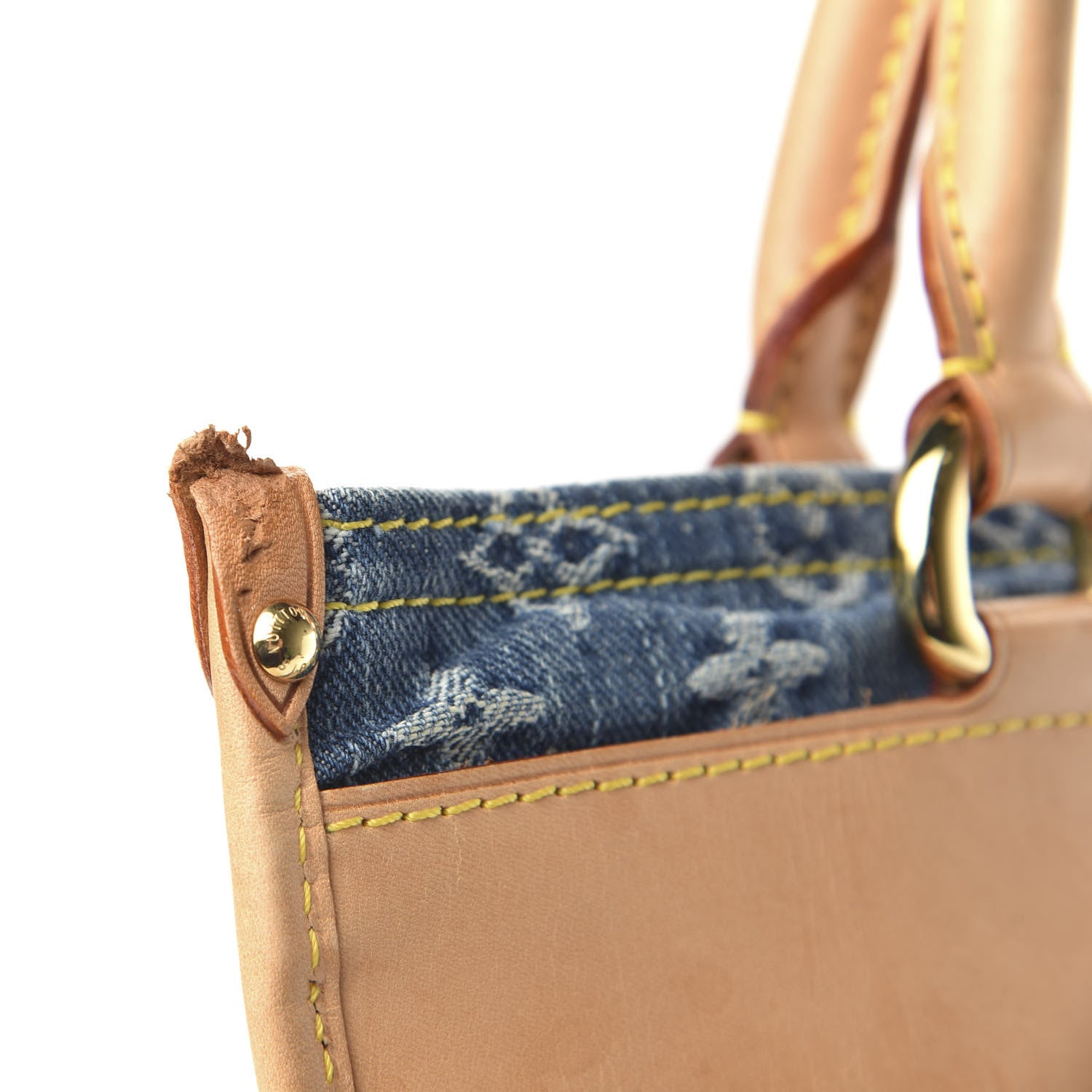 Louis Vuitton Monogram Denim Sac Plat Blue 10 of 10