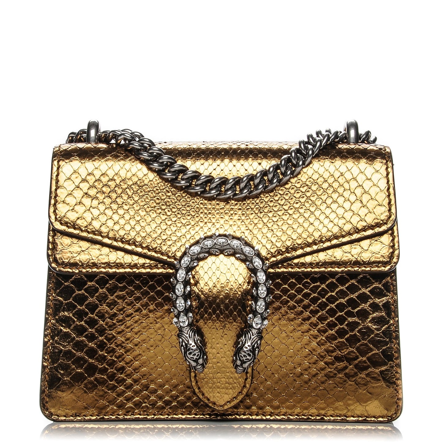 Python Mini Dionysus Shoulder Bag Gold