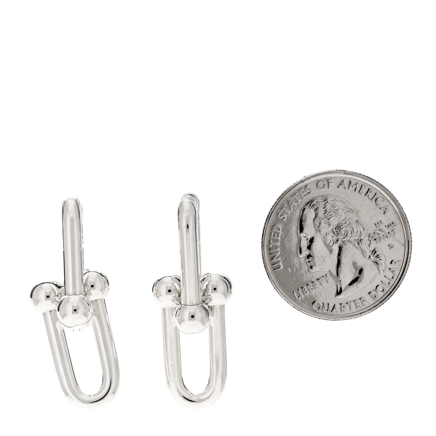 Sterling Silver Large HardWear Link Earrings