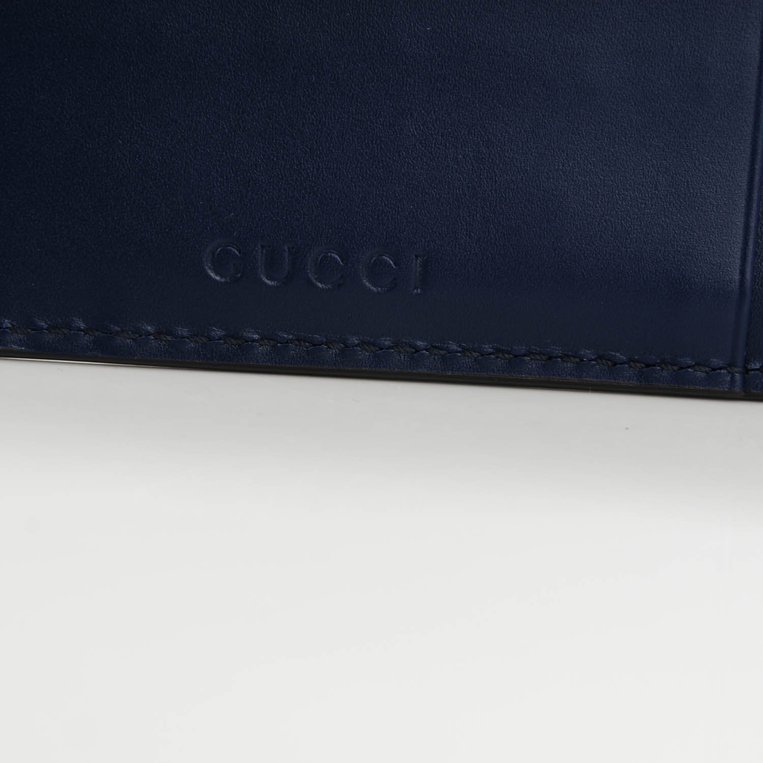 Gucci Calfskin GucciGhost Coin Case Card Holder Blue Agata Hibiscus Red 4 of 8