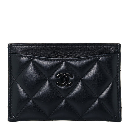 Chanel Lambskin Quilted Card Holder So Black 1 of 11