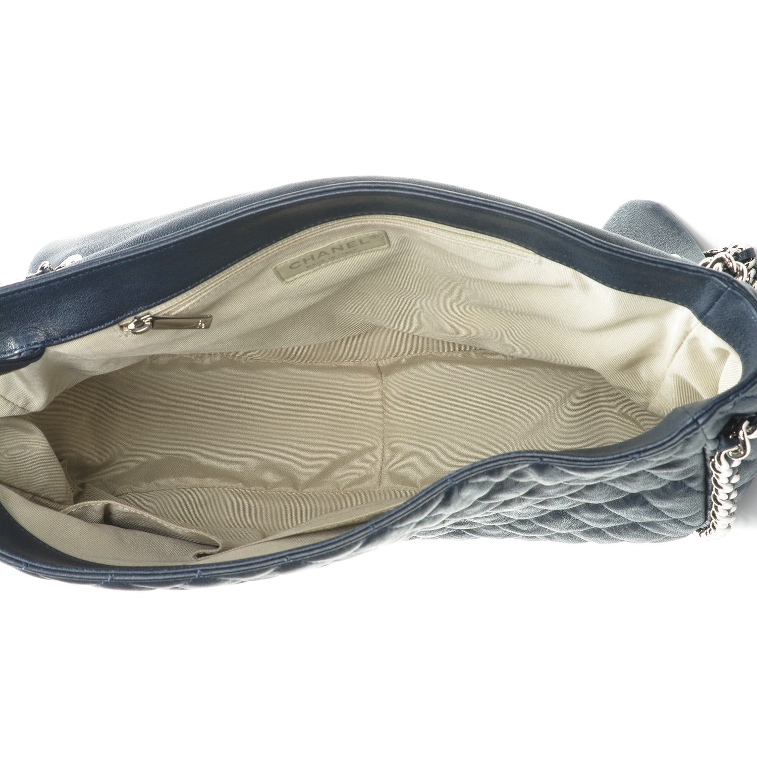 Chanel Washed Lambskin Quilted Maxi Chain Around Flap Dark Navy Blue 5 of 6