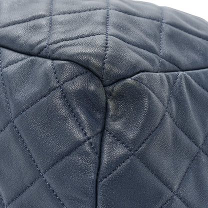 Chanel Lambskin Quilted CC Chain Drawstring Tote Blue 15 of 19