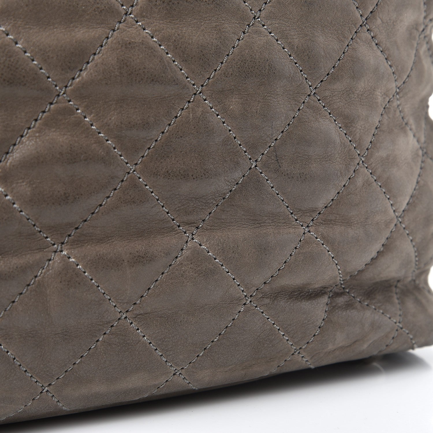 Chanel Iridescent Calfskin Quilted In The Mix Shopping Tote Dark Grey 11 of 13