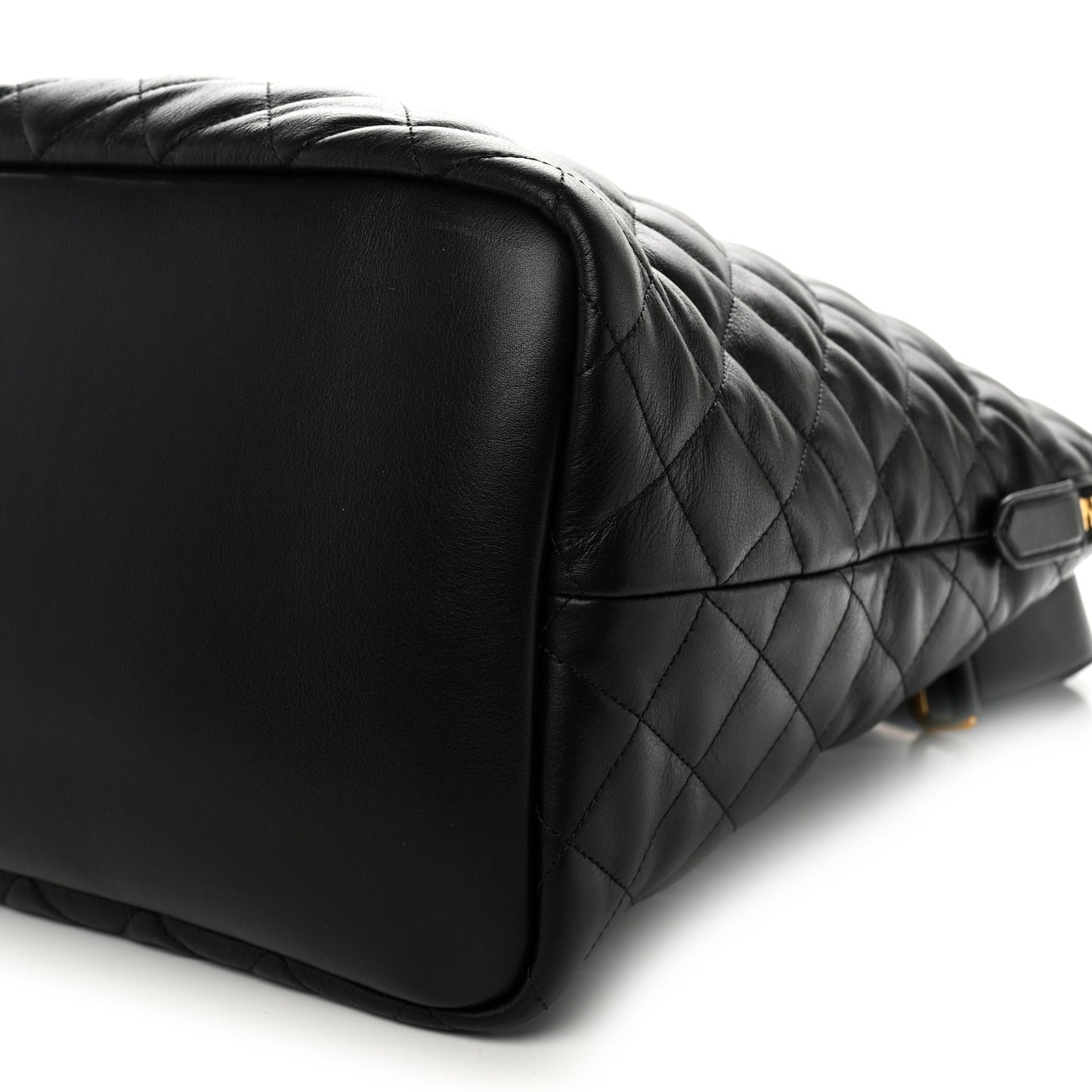 Calfskin Quilted ES Giant Travel Bag Black