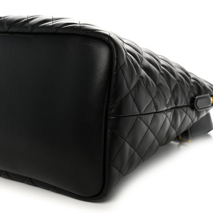 Saint Laurent Calfskin Quilted ES Giant Travel Bag Black 9 of 10