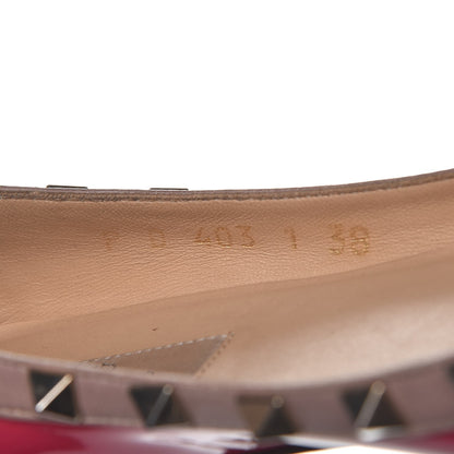 Valentino Garavani Patent Nappa Rockstud Ballerina Flats 38 Framboise Poudre 10 of 21