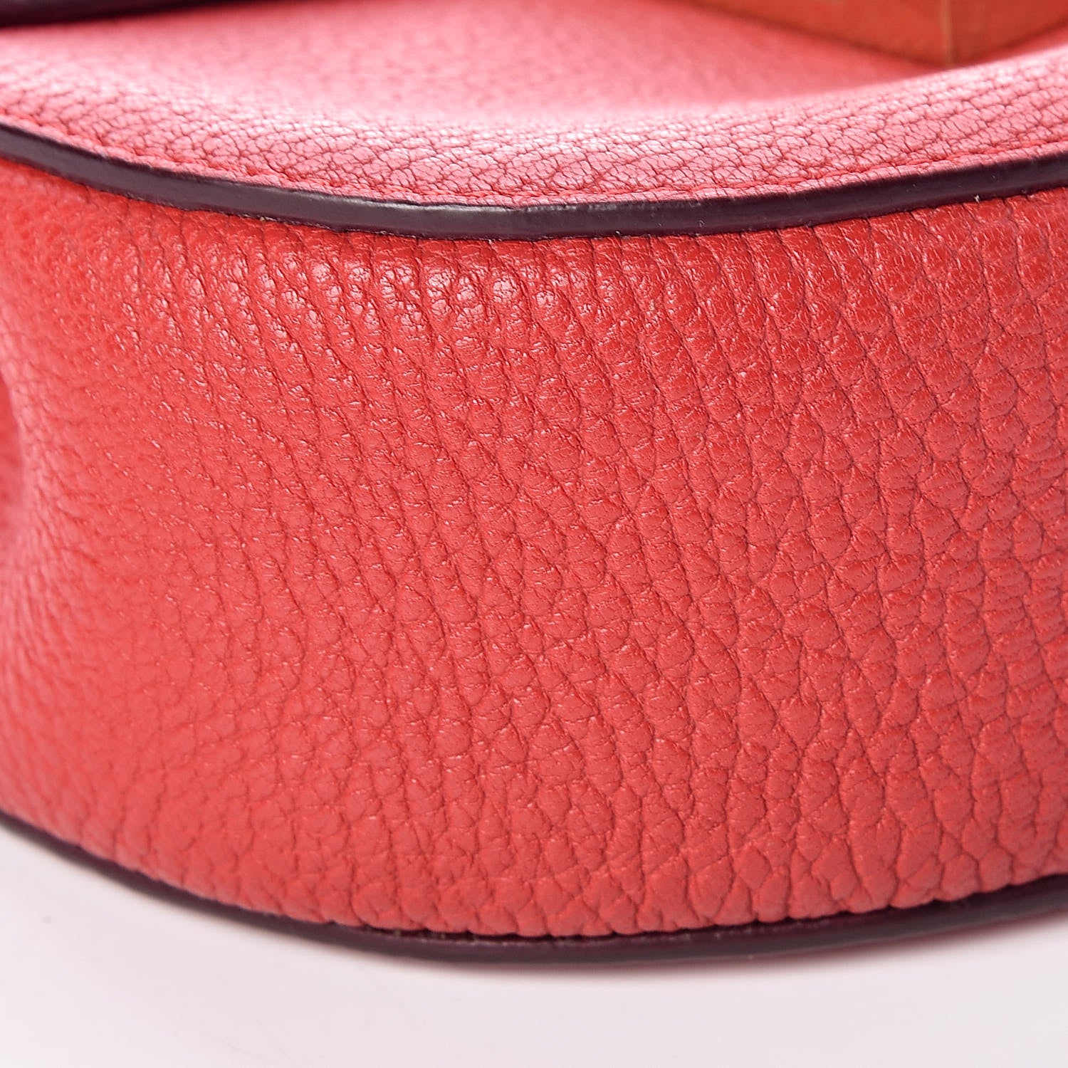 Chloe Grained Lambskin Mini Drew Shoulder Bag Plaid Red 8 of 9