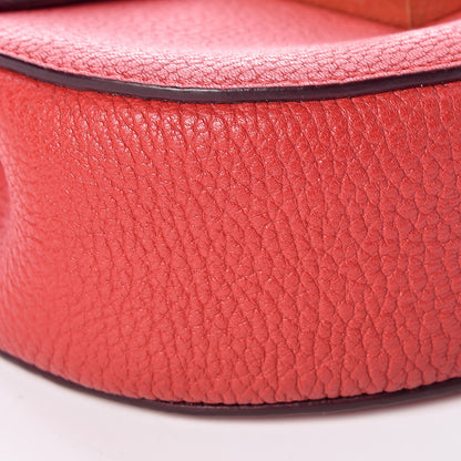 Chloe Grained Lambskin Mini Drew Shoulder Bag Plaid Red 8 of 9