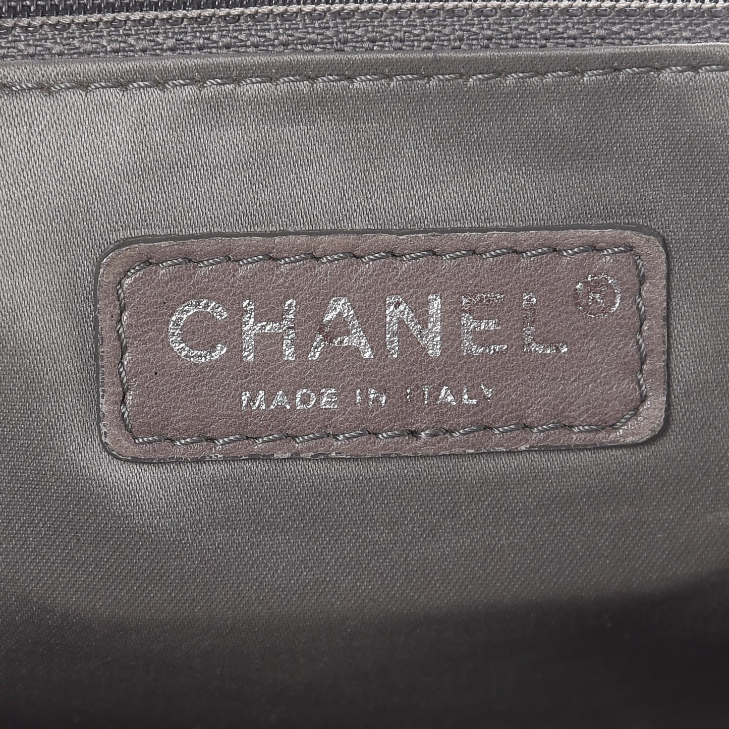Crackled Calfskin Quilted Large Flap Black