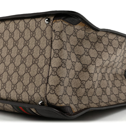 Gucci GG Plus Monogram Web Large Tote Dark Brown 10 of 14