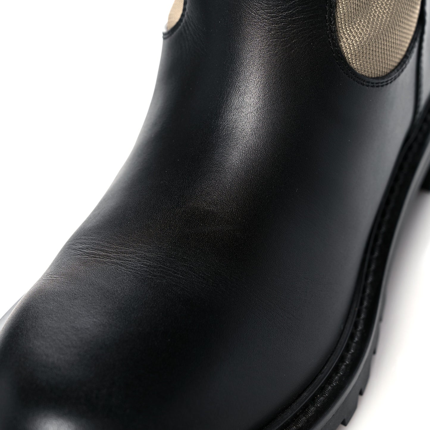 Technical Fabric Calfskin D-Major Boots 37.5 Taupe Black