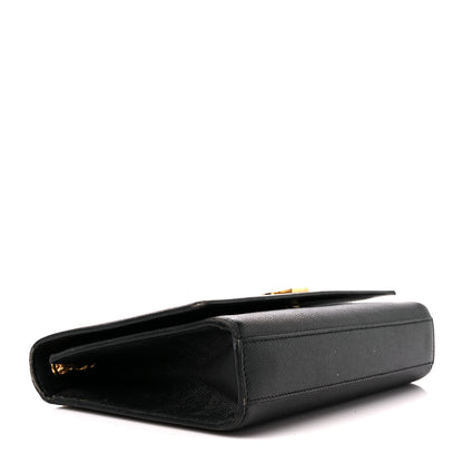 Saint Laurent Grain De Poudre Medium Classic Monogram Kate Satchel Black 4 of 11