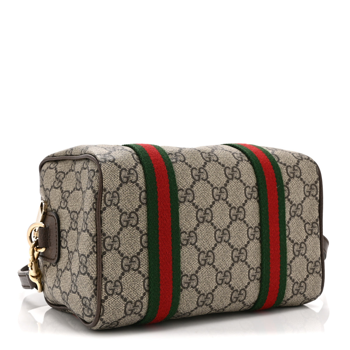 Gucci GG Supreme Web Mini GG Top Handle Bag Beige Ebony New Acero 4 of 10