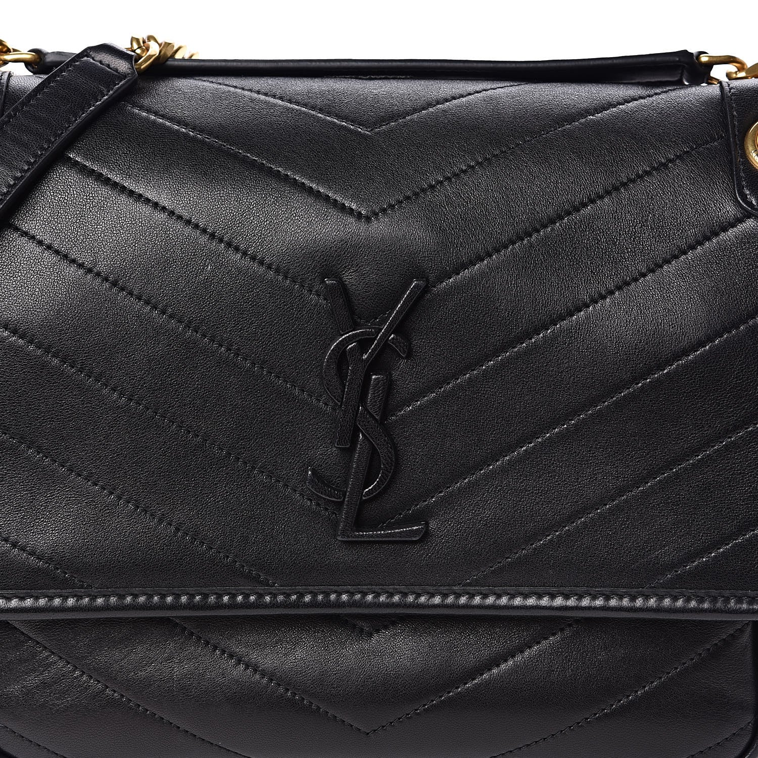 Saint Laurent Lambskin Matelasse Monogram Medium Niki Chain Satchel Black 10 of 11