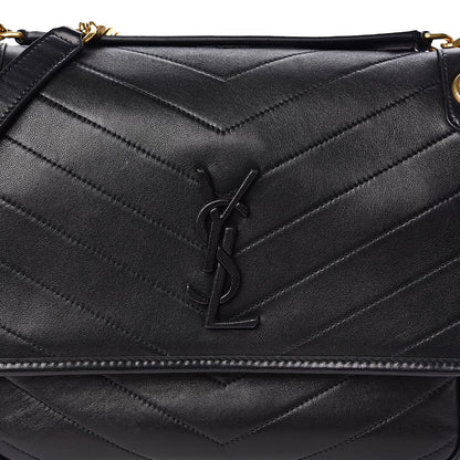 Saint Laurent Lambskin Matelasse Monogram Medium Niki Chain Satchel Black 10 of 11