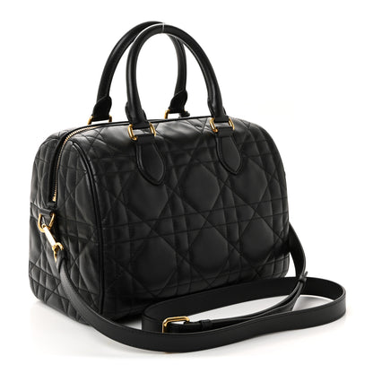 Christian Dior Calfskin Macrocannage Groove 25 Bag Black 3 of 10