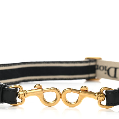 Christian Dior Canvas Embroidered Shoulder Strap Black 3 of 5