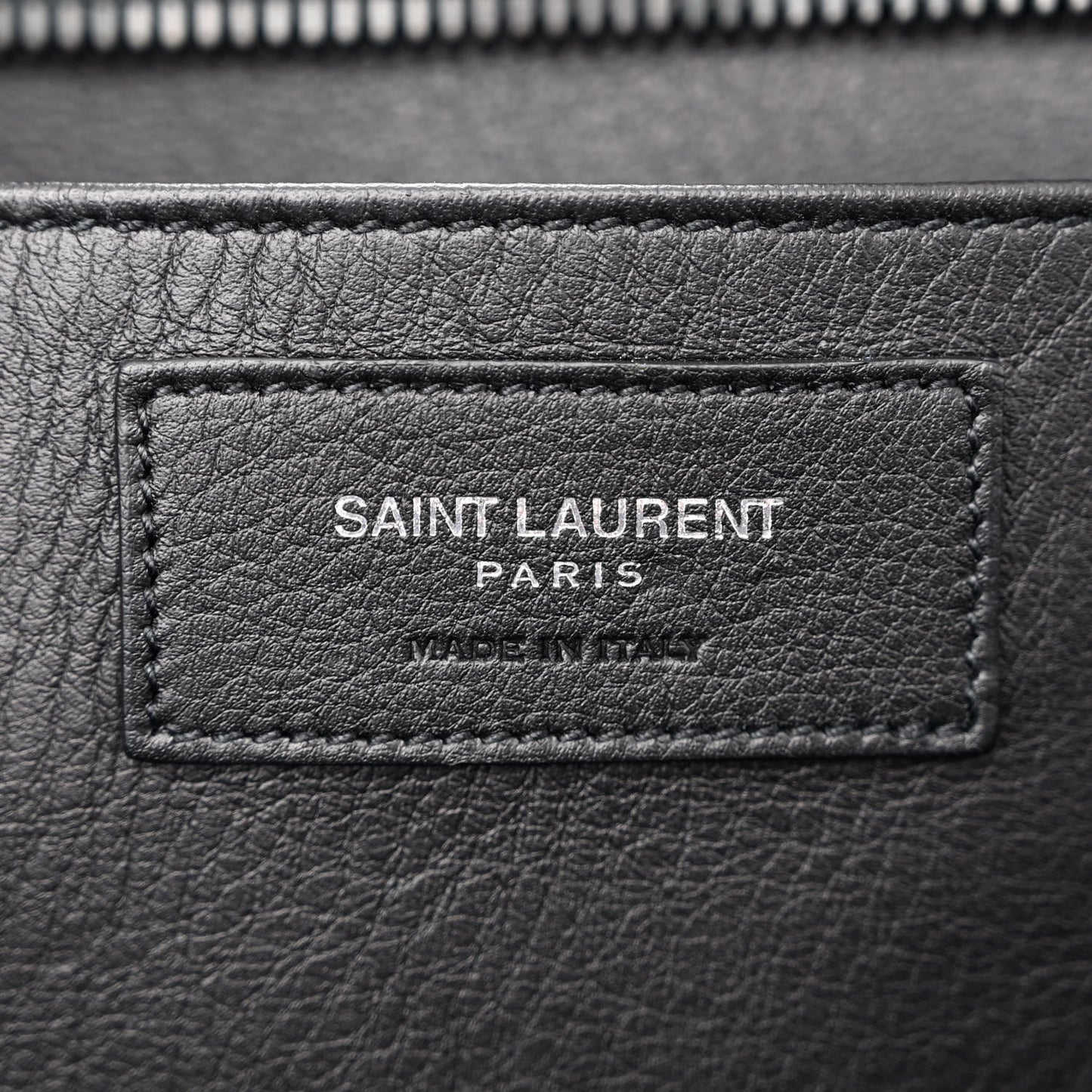 Smooth Calfskin Crocodile Embossed Baby Monogram Downtown Cabas Black