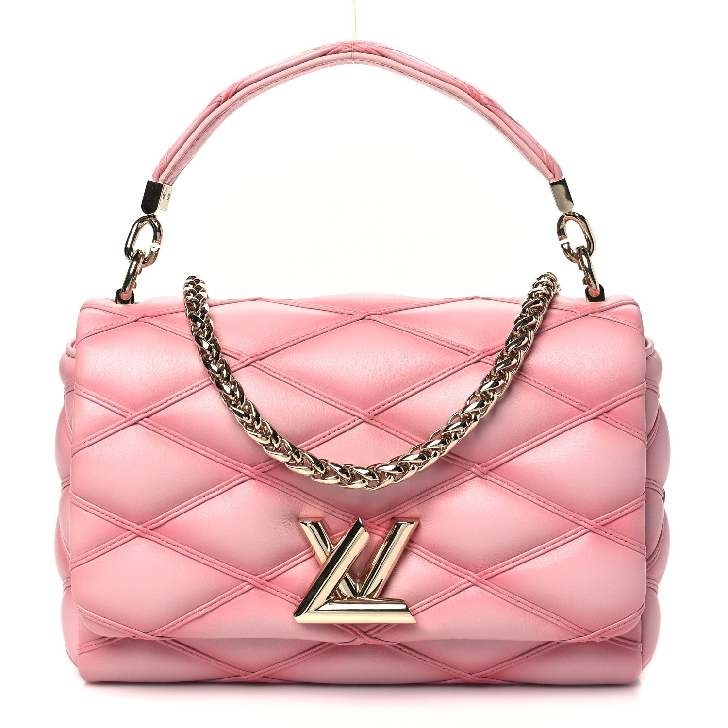 Louis Vuitton Lambskin Malletage Top Handle GO-14 MM Rosabella 1 of 11