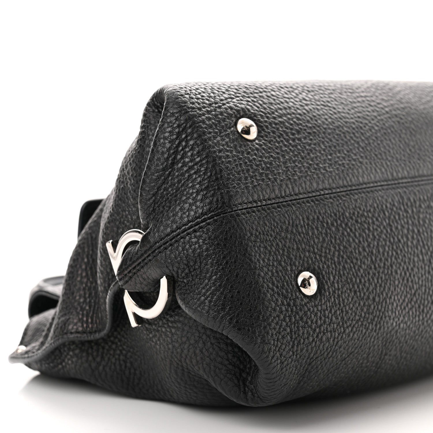 Salvatore Ferragamo Calfskin Medium Sofia Satchel Black 8 of 9