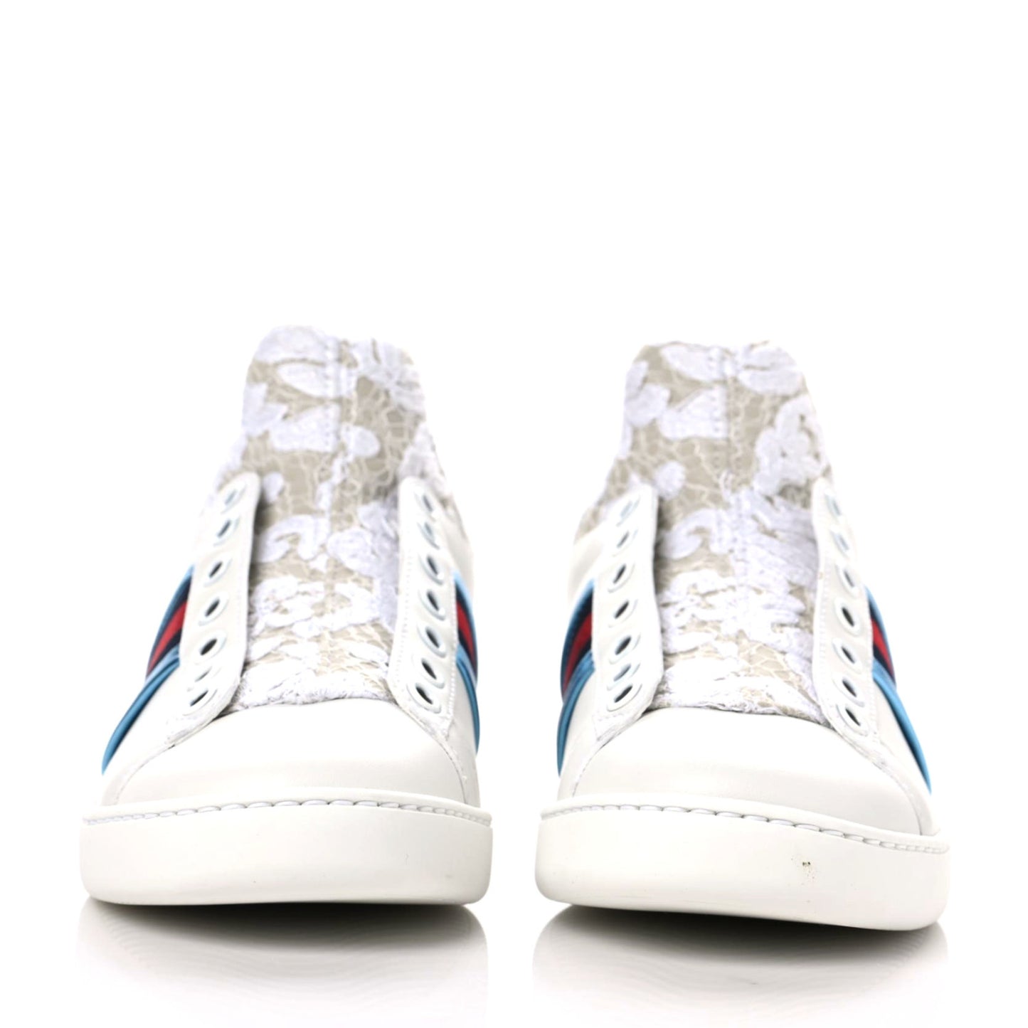 Calfskin Lace Ayers Sylvie Web New Womens Ace High Top Sneakers 34.5 White