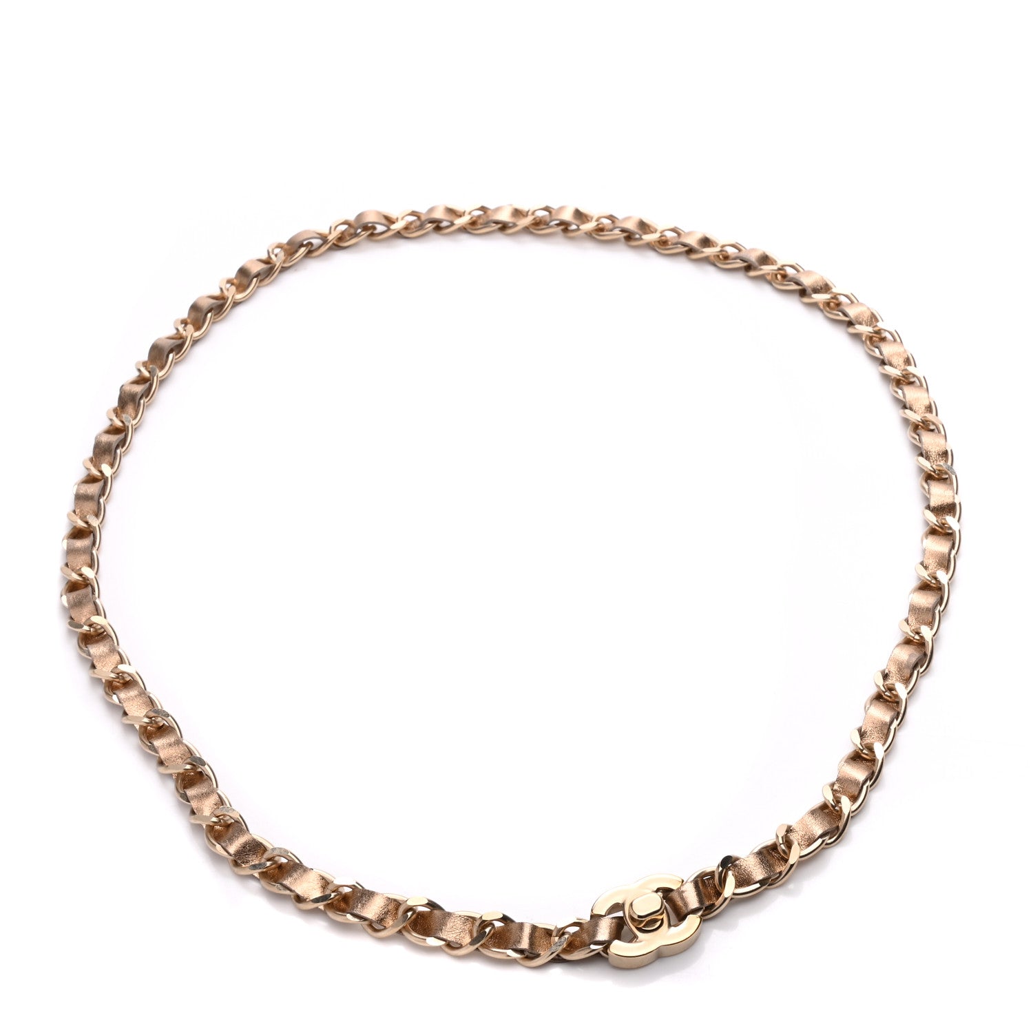Chanel Metallic Lambskin CC Turnlock Chain Belt Gold 1 of 6