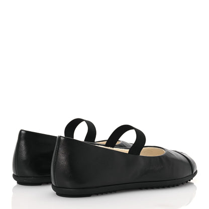 Chanel Lambskin Cap Toe CC Mary Jane Flats 38 Black 4 of 11