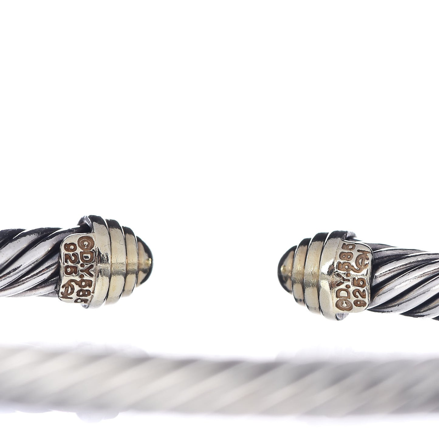 Sterling Silver 14K Yellow Gold 5mm Cable Classics Bracelet