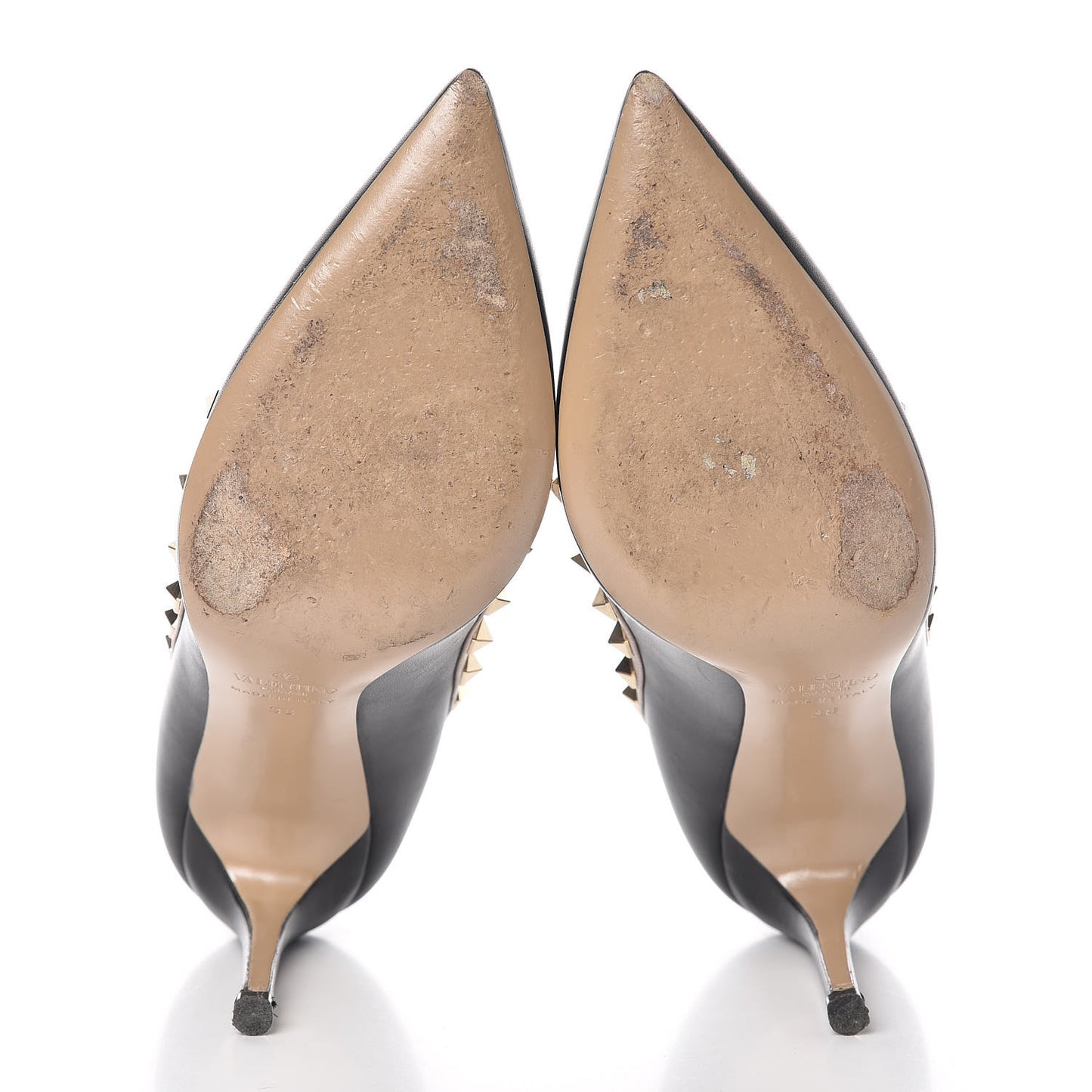 Nappa Rockstud 100mm Pumps 38 Black Poudre