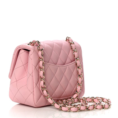 Chanel Lambskin Quilted Mini Square Flap Pink 2 of 10