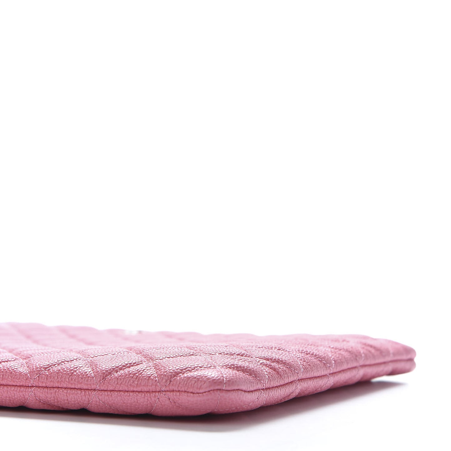 Caviar Quilted Large Cosmetic Case Rose Pink