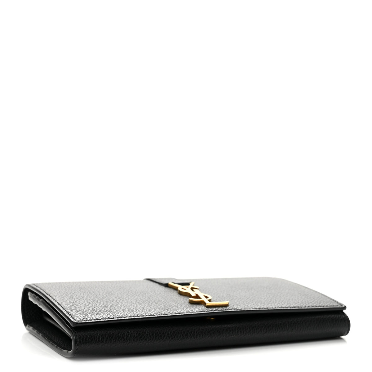 Calfskin Monogram Large Flap Wallet Black
