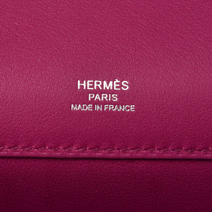 Hermes Swift Kelly Cut Clutch Pochette Rose Pourpre 6 of 22