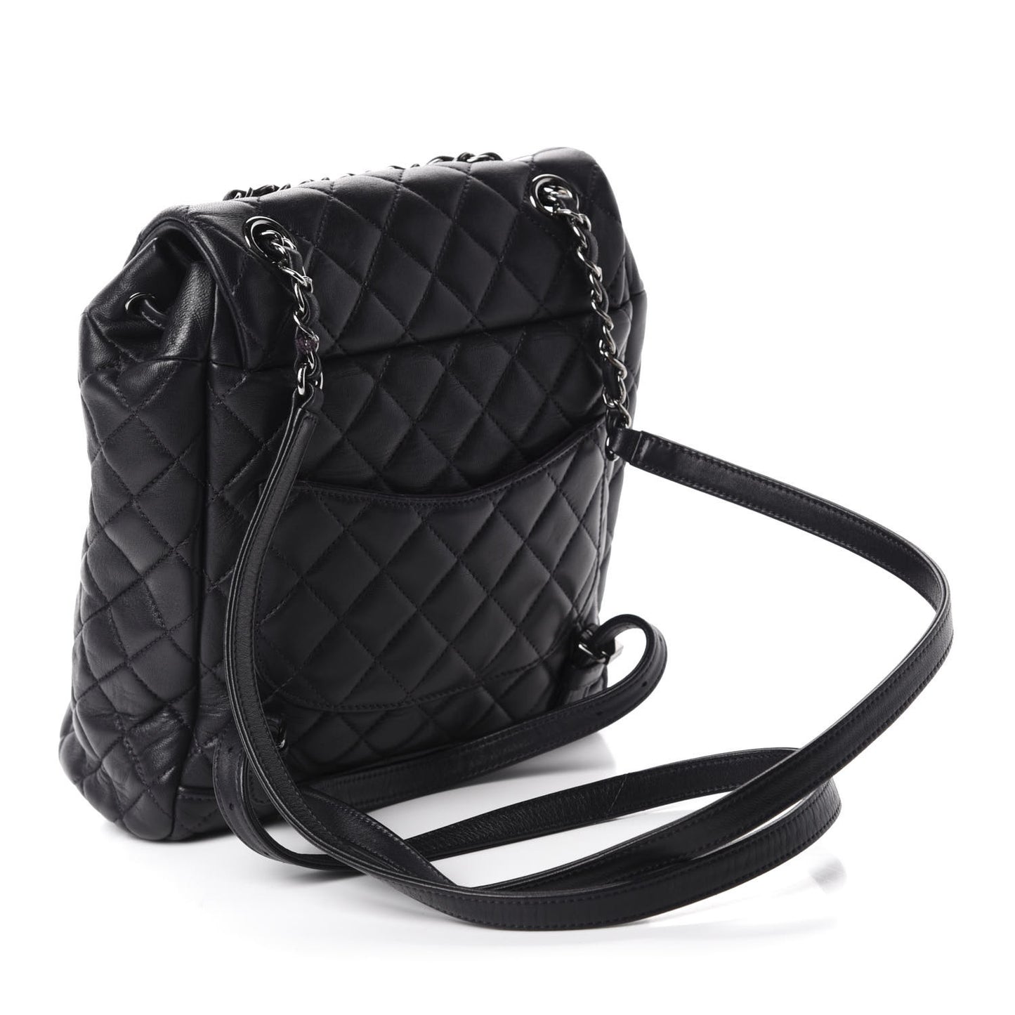 Lambskin Quilted Small Urban Spirit Backpack Navy